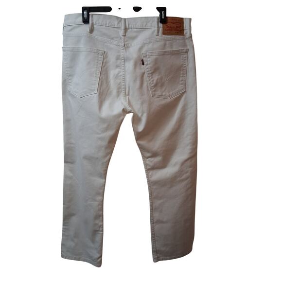NWOT 513 Levi Strauss Men White Long Slim Straight Denim Size-W38-L30 - Picture 8 of 11